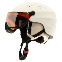 Alpina Grap visor 2 0 HM kask z wizjerem unisex matt biały SkiWebShop