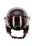 Miniaturka Kask Elite Pro, kask narciarski, ciemnoszary/brązowy, carbon/brown - złoty lustrzany wizjer