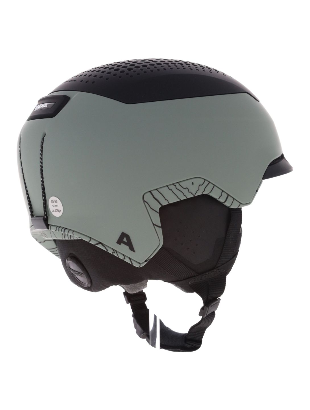 Alpina, Gems kask unisex Willow Green Black Matt czarny, zielony 