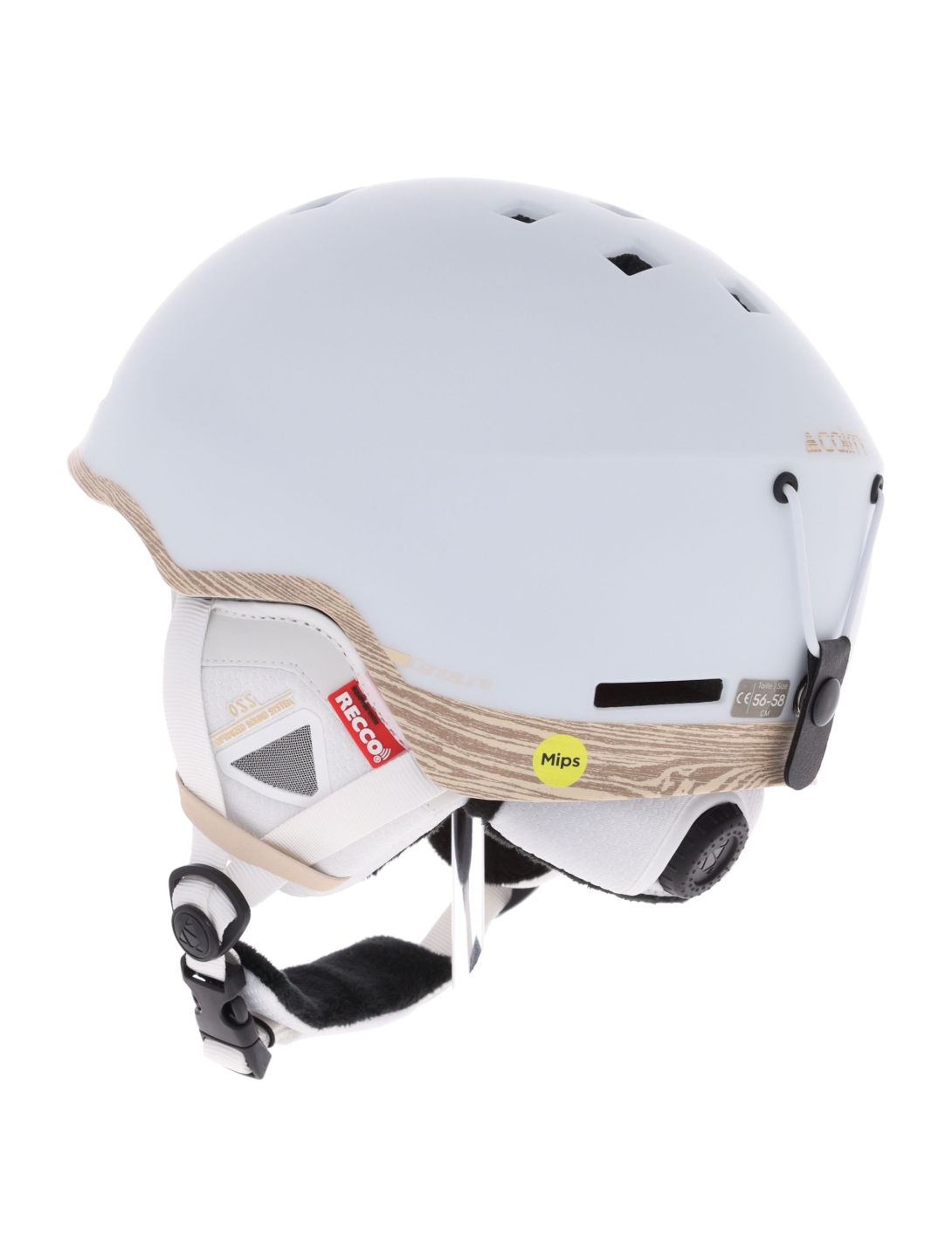 Cairn, Centaure Rescue Mips kask unisex Mat White Wood biały, brązowy 