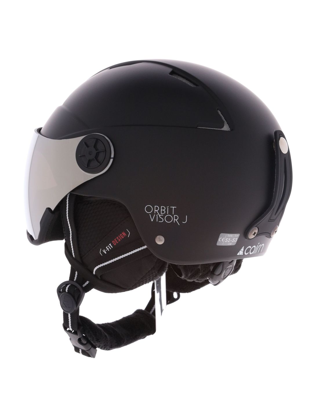 Cairn, Orbit Visor J kask z szybą dzieci Mat Black czarny 