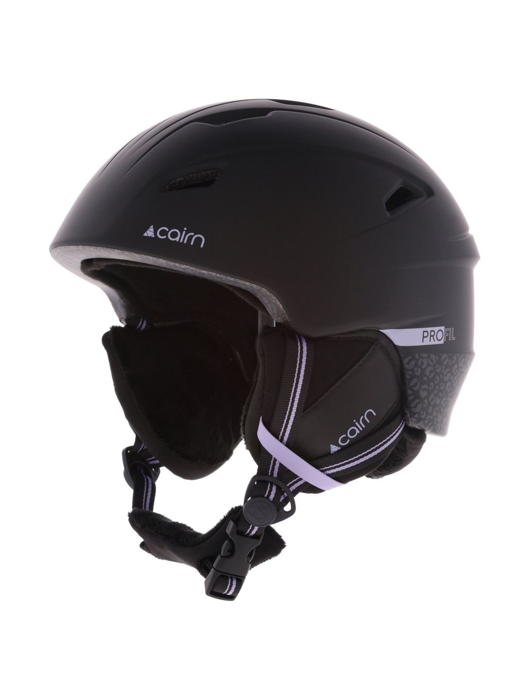 Cairn, Profil kask unisex Mat Black Leopard czarny, fioletowy 