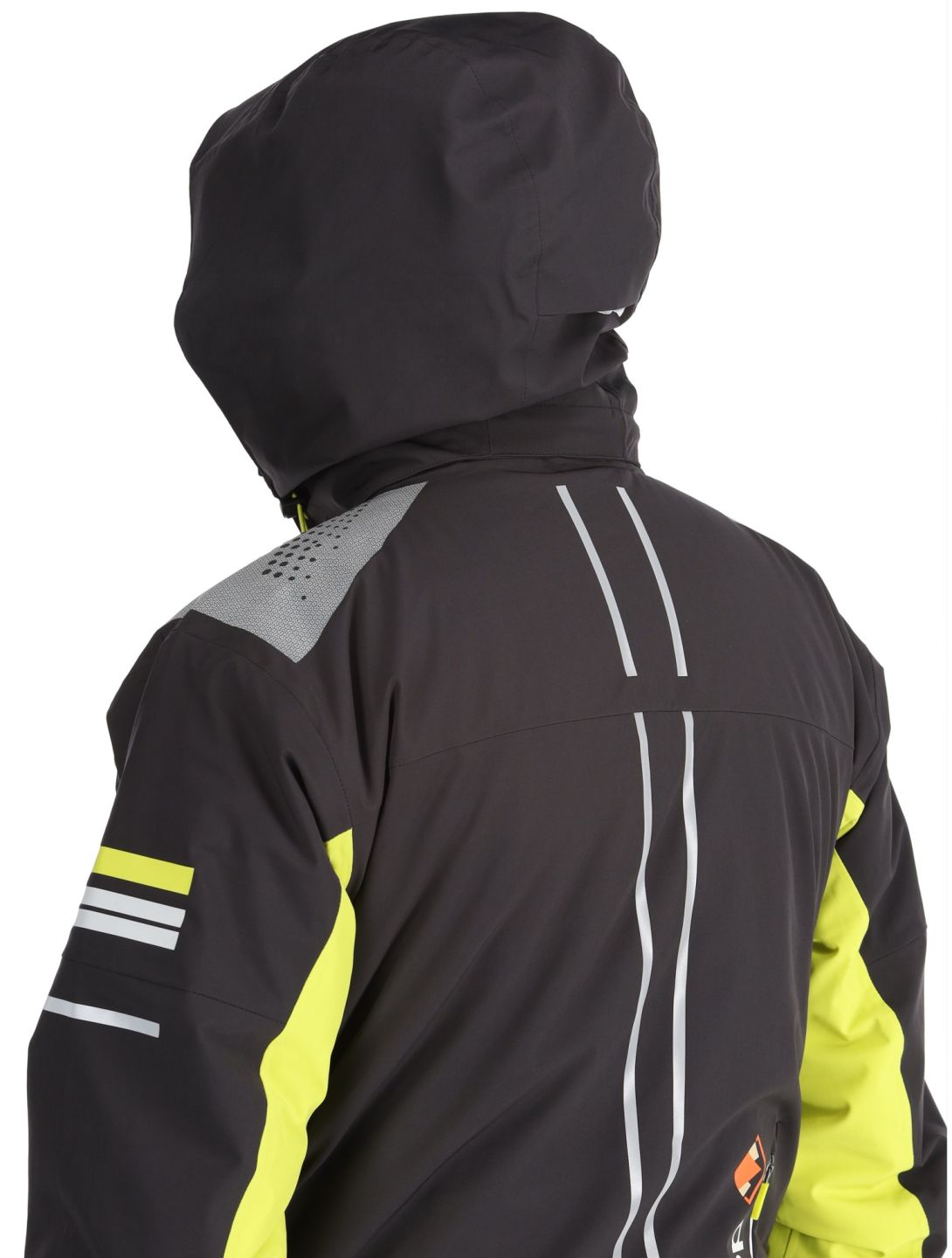 Deluni, Challenger 4 kurtka narciarska mężczyźni Black / Yellow Lime czarny, żółty 