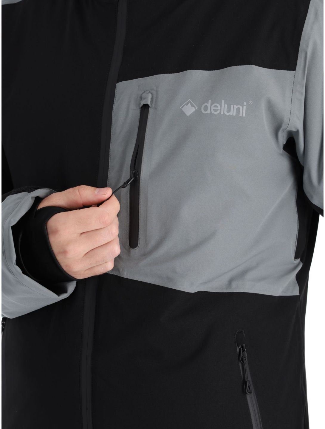 Deluni, Icerocker Plus kurtka narciarska mężczyźni Black / Dark Grey czarny, szary 