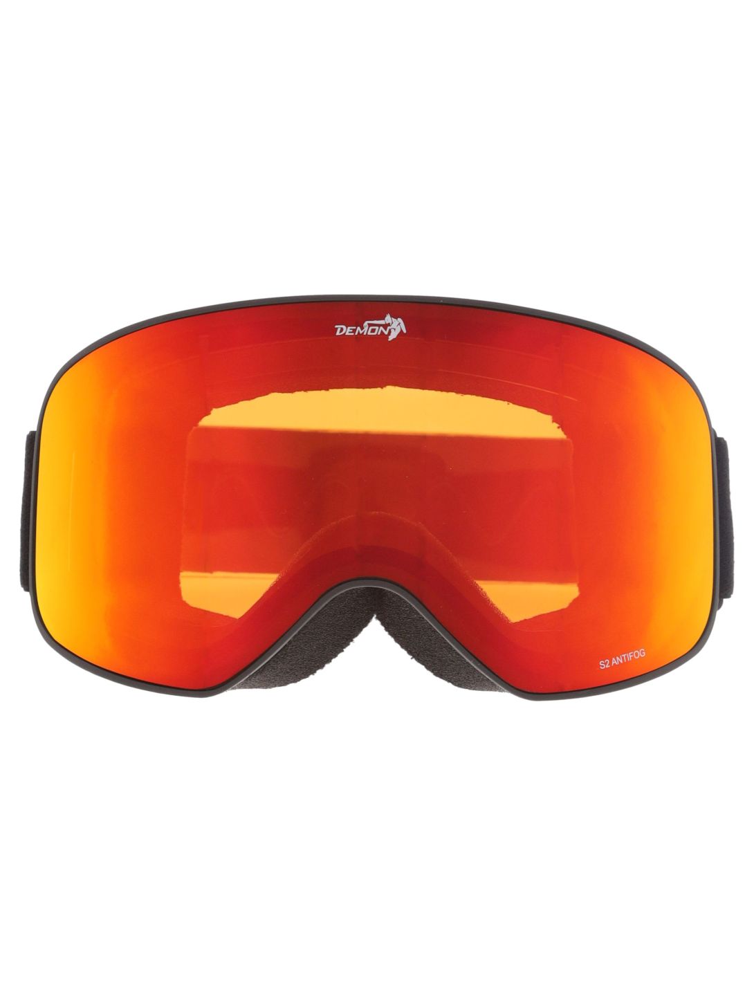 Demon, Master gogle unisex Matt Black Red - Orange Red Mirror czarny, czerwony 