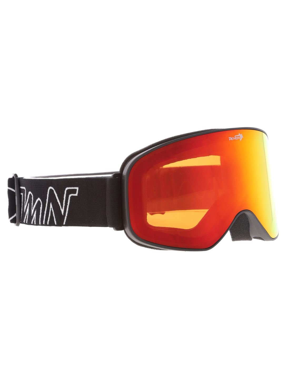 Demon, Master gogle unisex Matt Black Red - Orange Red Mirror czarny, czerwony 