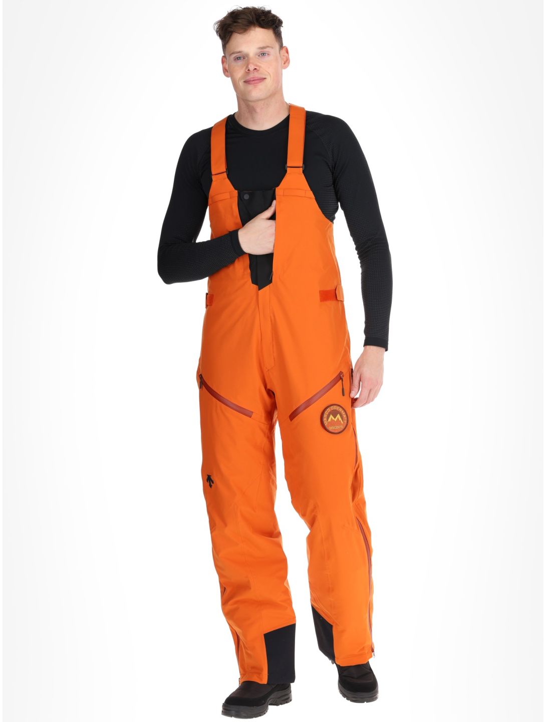 Descente, M-GD50M spodnie hardshell BIB mężczyźni Ripen Orange pomarańczowy 