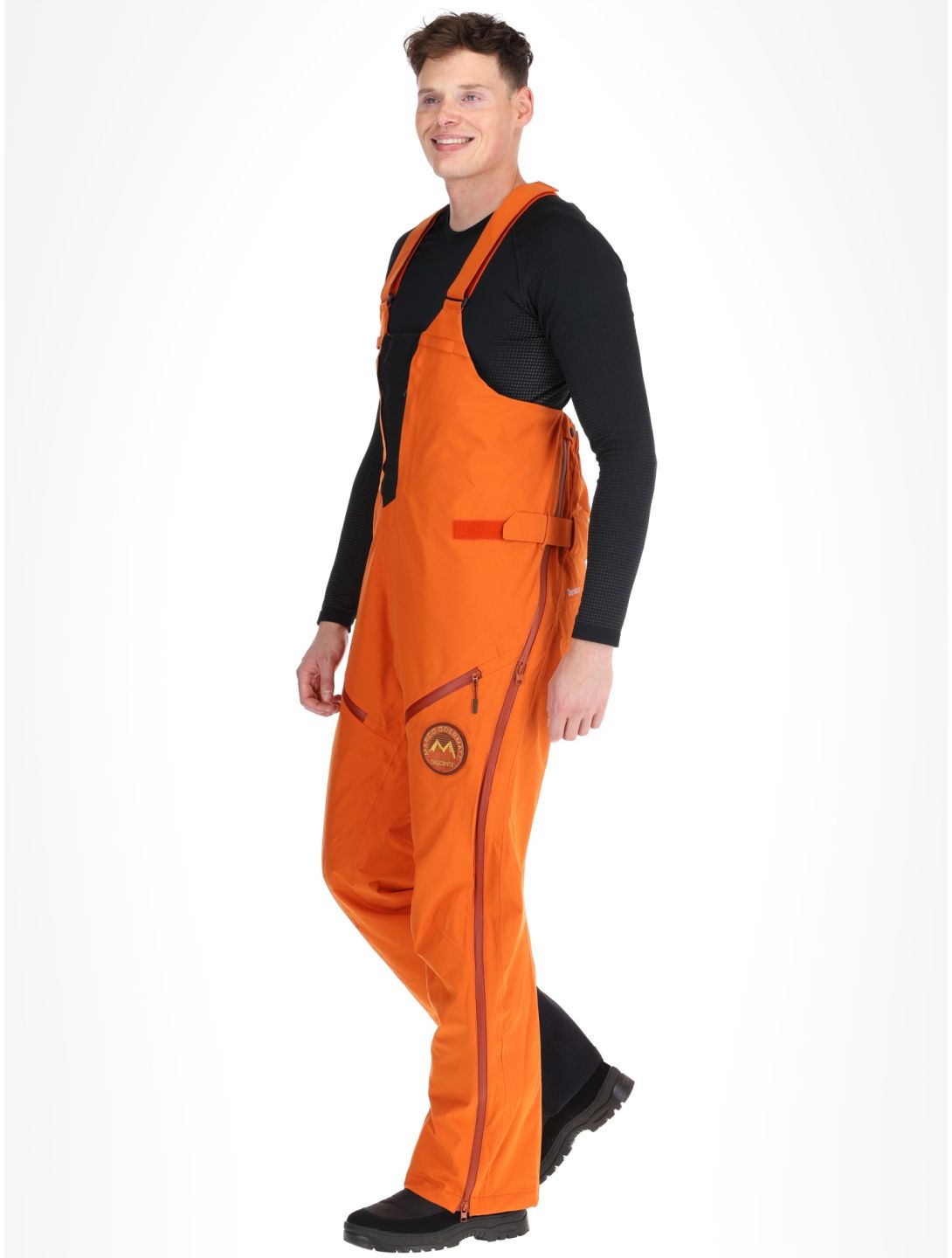 Descente, M-GD50M spodnie hardshell BIB mężczyźni Ripen Orange pomarańczowy 