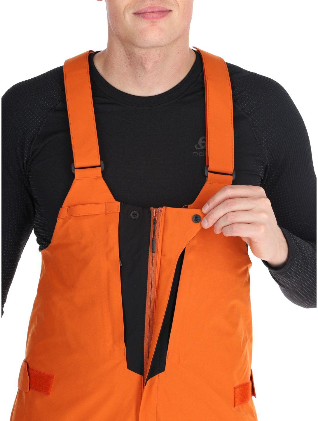 Descente, M-GD50M spodnie hardshell BIB mężczyźni Ripen Orange pomarańczowy 