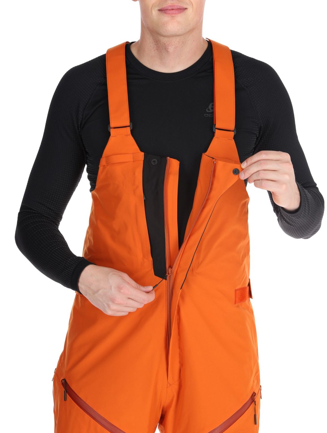 Descente, M-GD50M spodnie hardshell BIB mężczyźni Ripen Orange pomarańczowy 