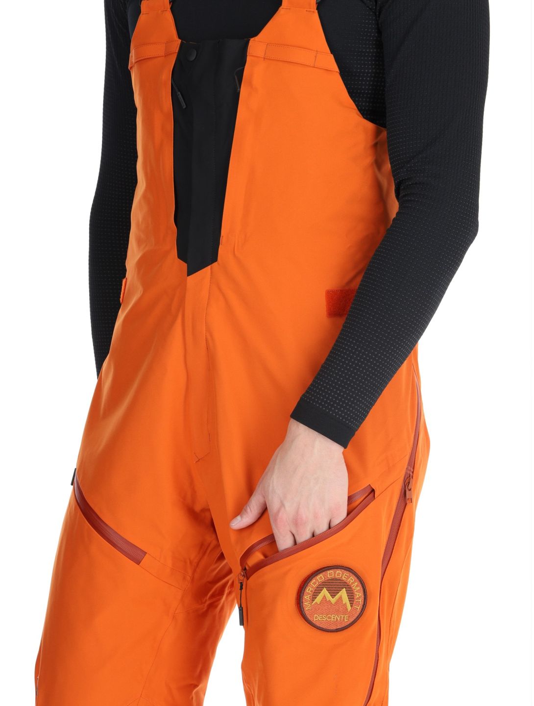 Descente, M-GD50M spodnie hardshell BIB mężczyźni Ripen Orange pomarańczowy 