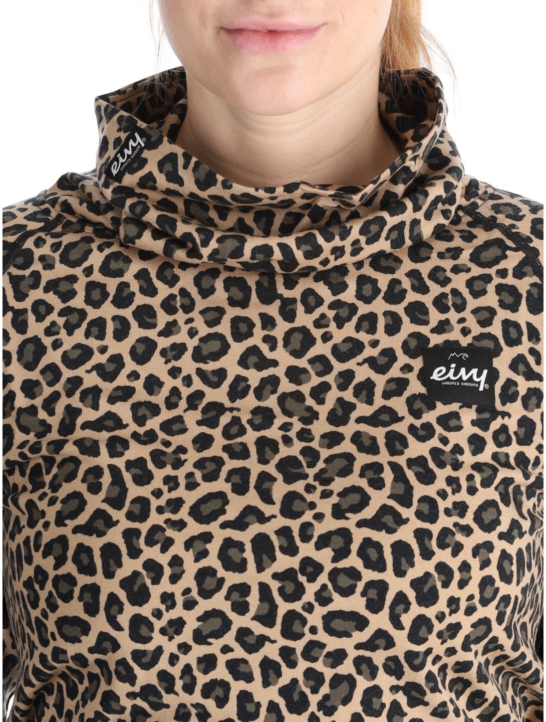 Eivy, Icecold Wool koszulka termoaktywna kobiety Leopard brązowy 