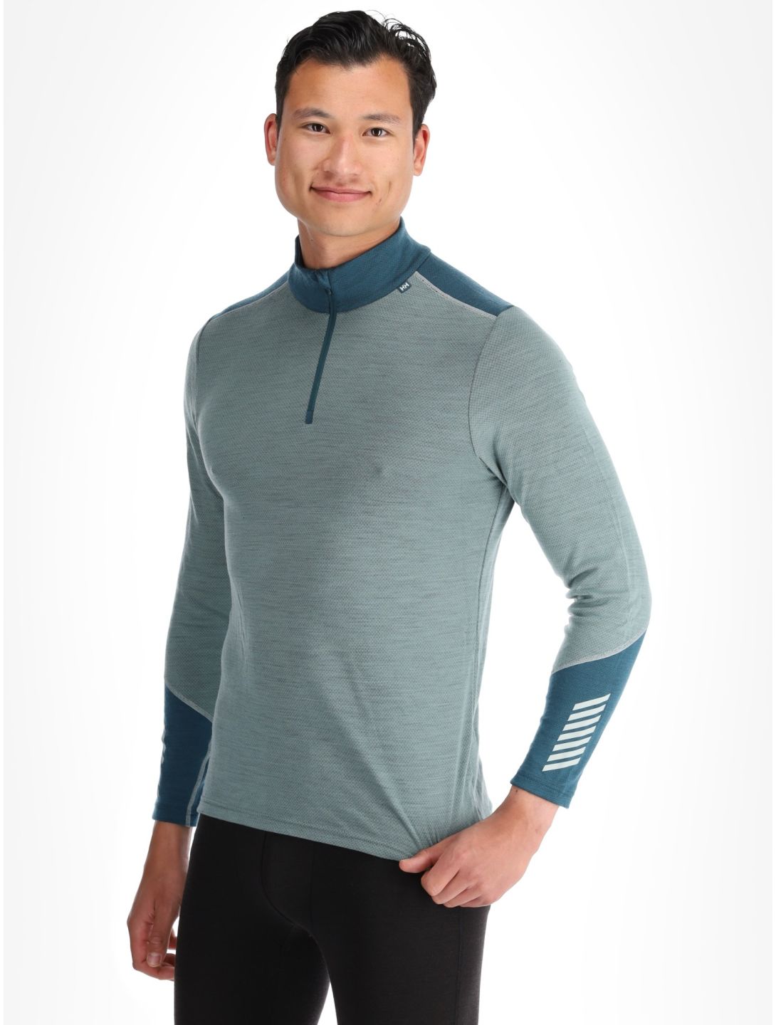 Helly Hansen, Lifa Merino Midweight 1/2 Zip bluza mężczyźni Cactus zielony 