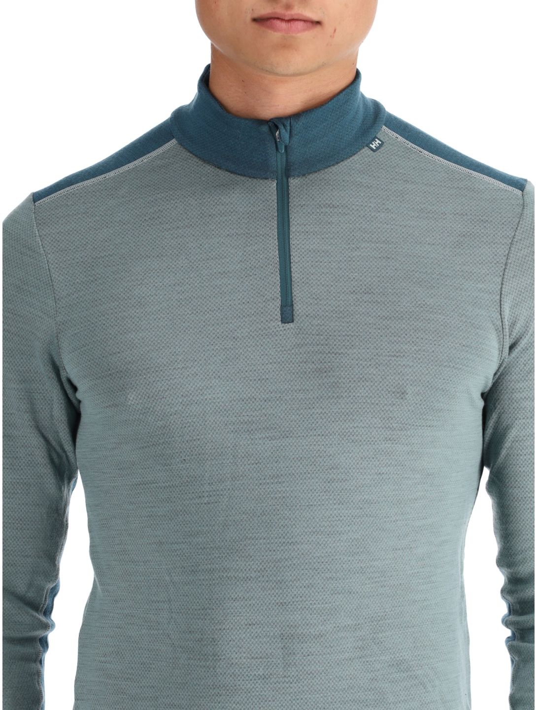 Helly Hansen, Lifa Merino Midweight 1/2 Zip bluza mężczyźni Cactus zielony 