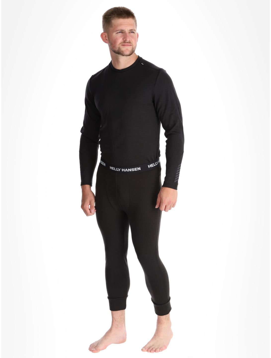 Helly Hansen, Lifa Merino Midweight 3/4 spodnie termoaktywne mężczyźni Black czarny 