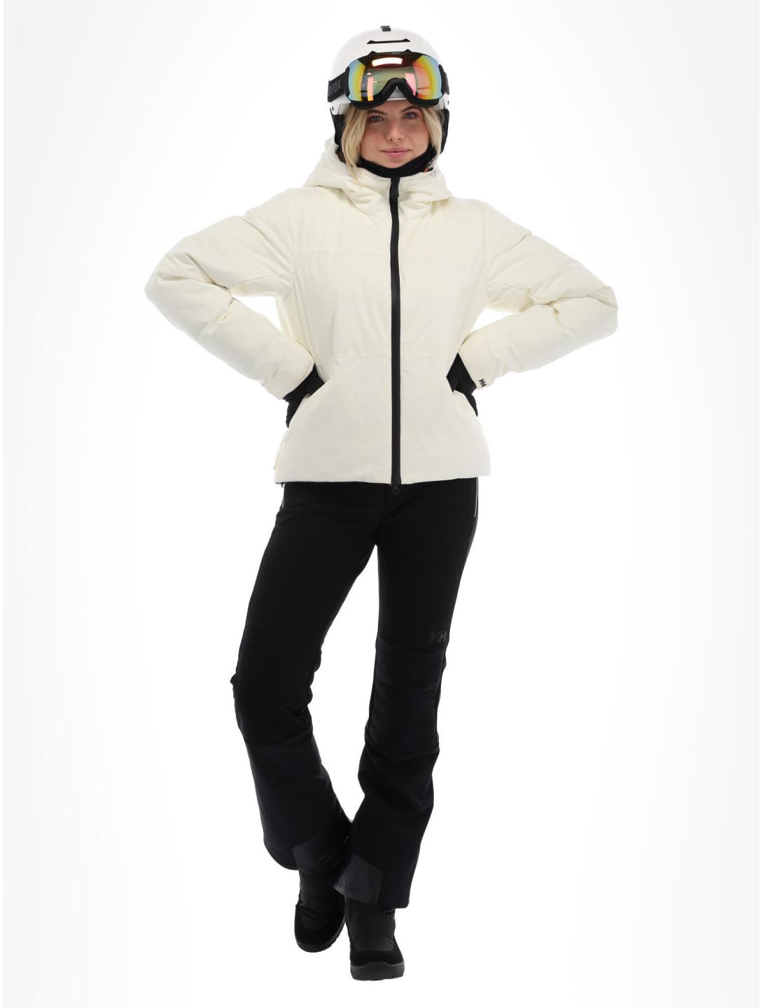 Helly Hansen, W Nora Short Puffy kurtka narciarska kobiety Snow biały 