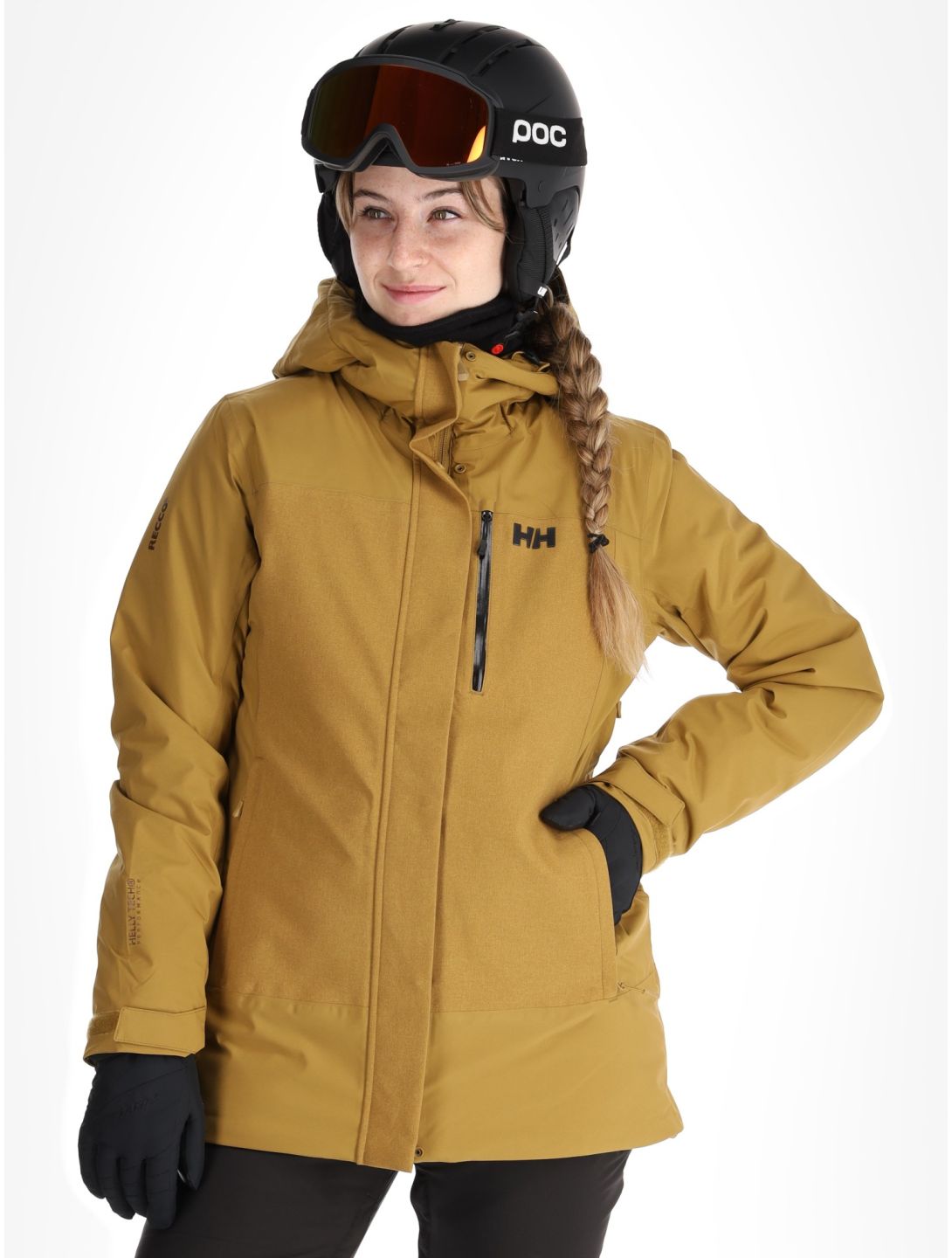 Helly Hansen, W Snowplay Long Insulated kurtka narciarska kobiety Lynx żółty 