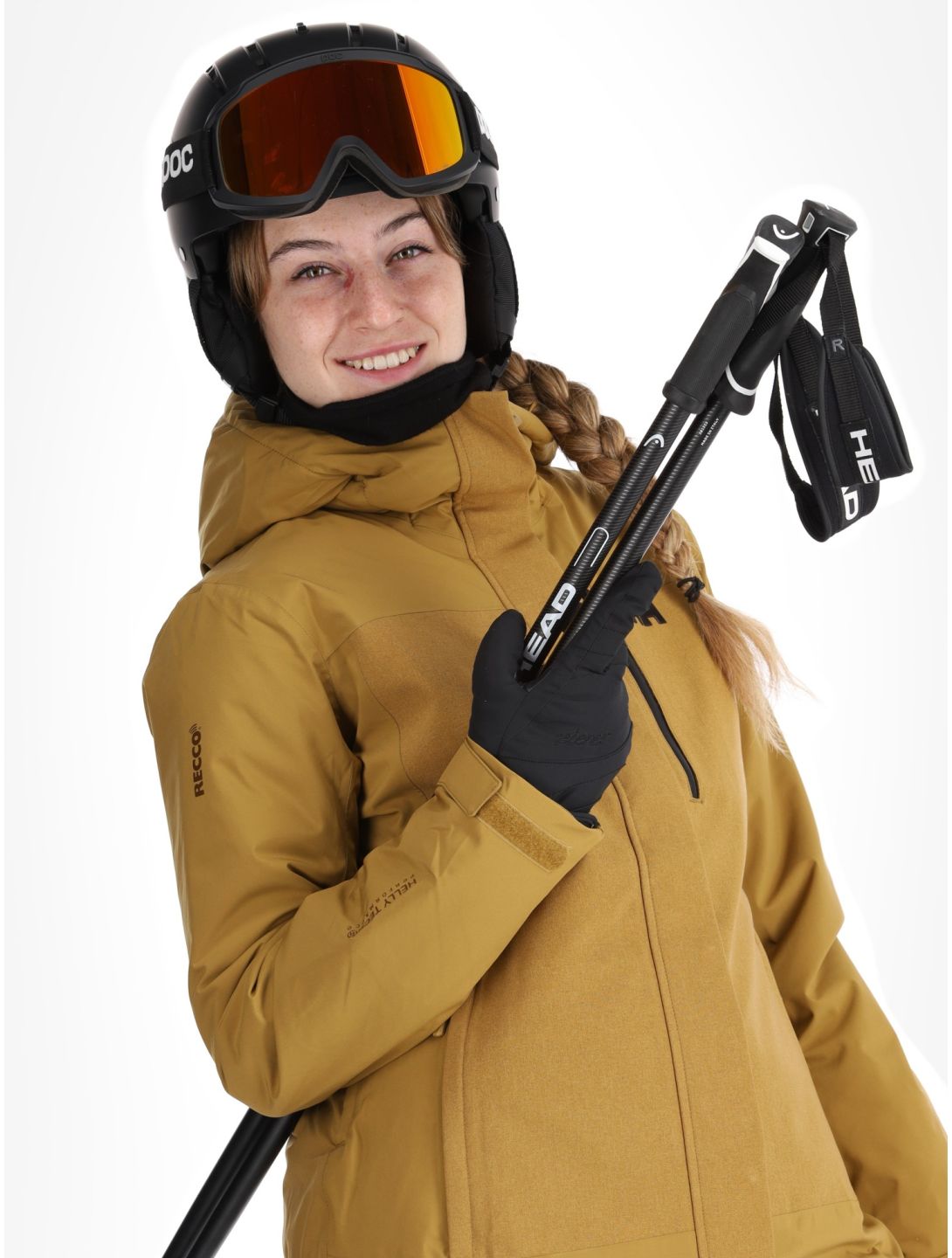 Helly Hansen, W Snowplay Long Insulated kurtka narciarska kobiety Lynx żółty 