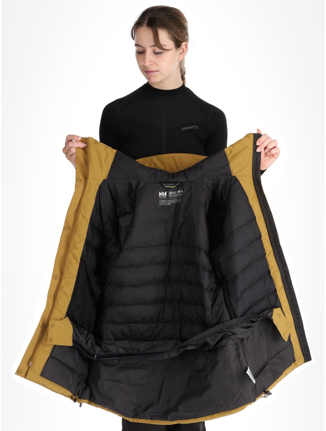 Helly Hansen, W Snowplay Long Insulated kurtka narciarska kobiety Lynx żółty 