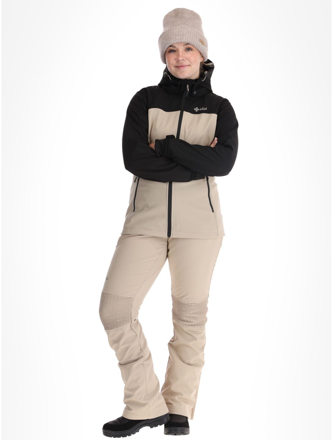 Kilpi, Ravia kurtka softshell kobiety Beige beżowy, czarny 