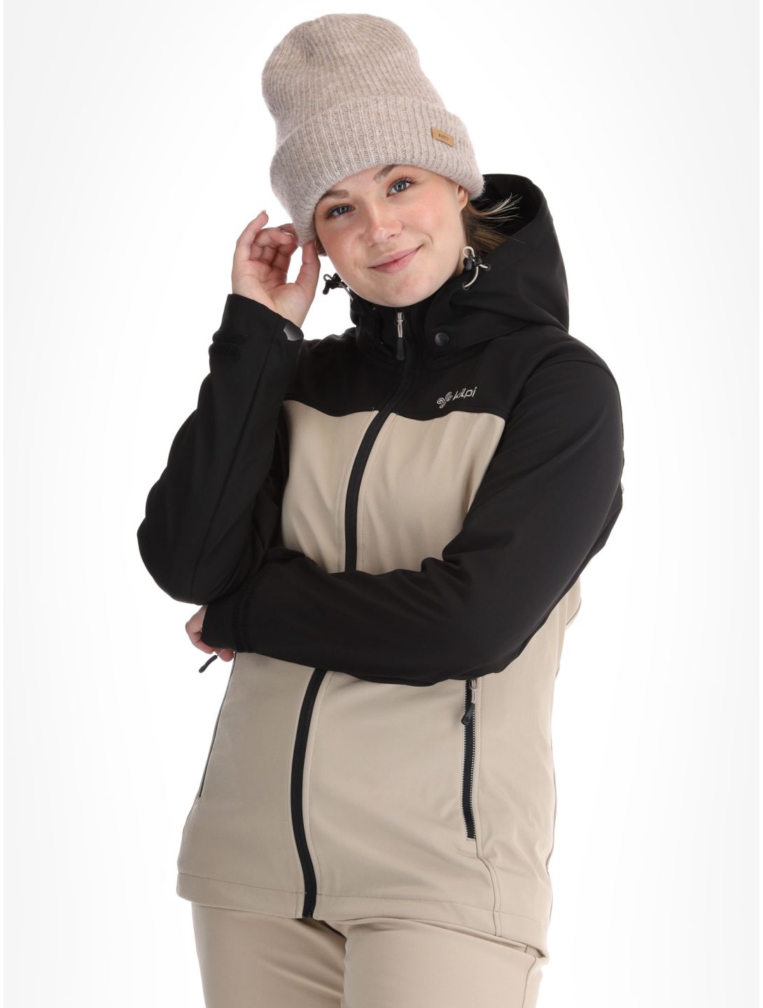 Kilpi, Ravia kurtka softshell kobiety Beige beżowy, czarny 