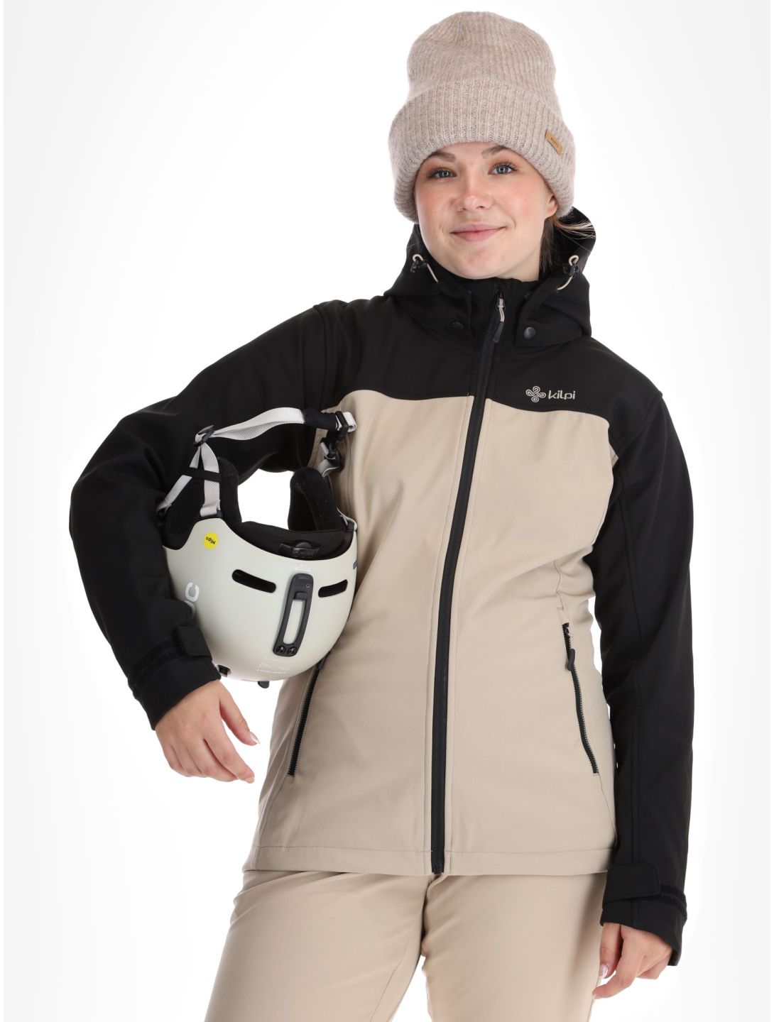 Kilpi, Ravia kurtka softshell kobiety Beige beżowy, czarny 