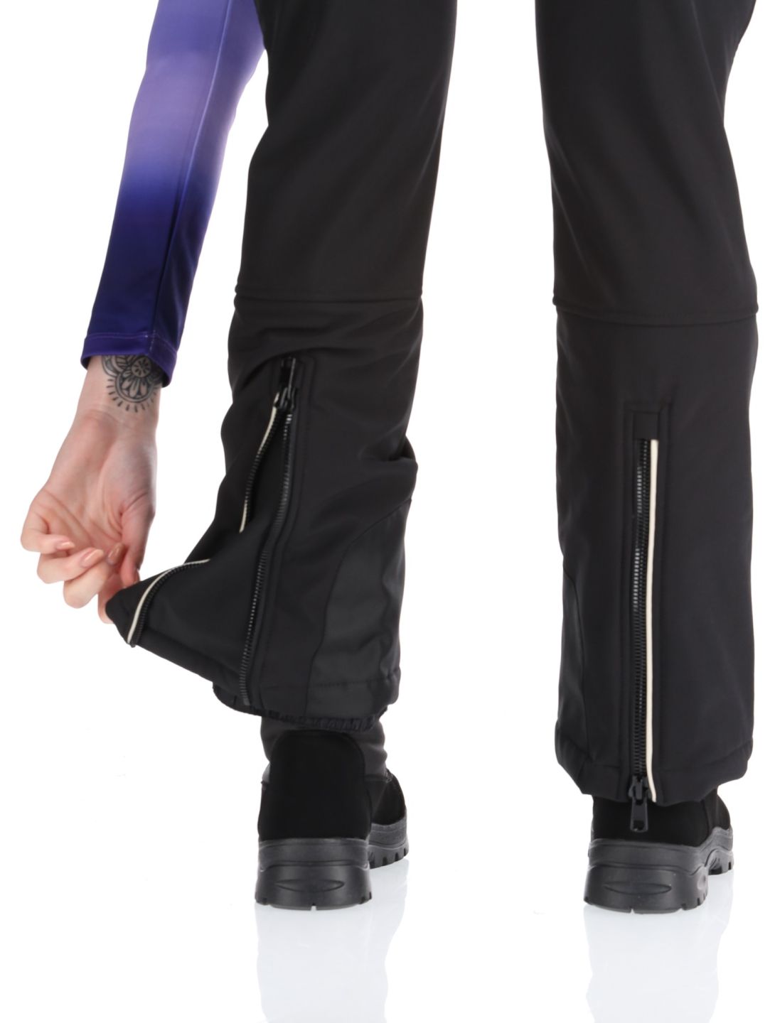 Kou Sportswear, Frost Flare Pants spodnie softshell kobiety Black czarny 