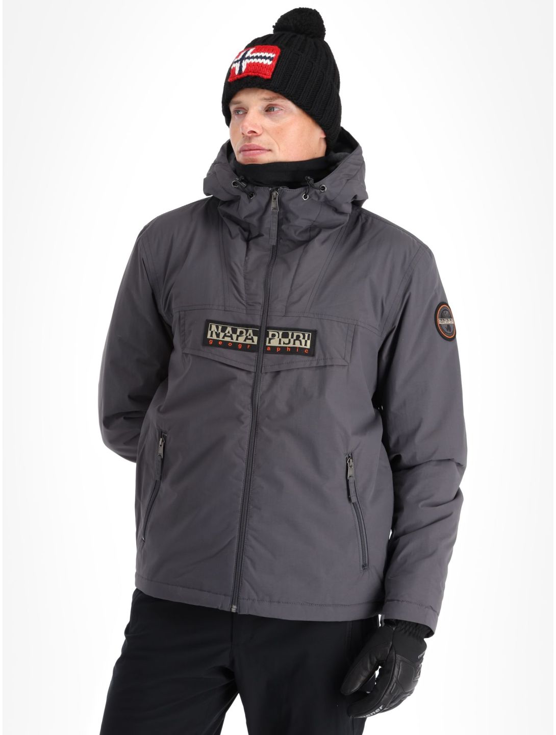 Napapijri, Rainforest Open Winter kurtka narciarska mężczyźni Dark Grey Solid szary 