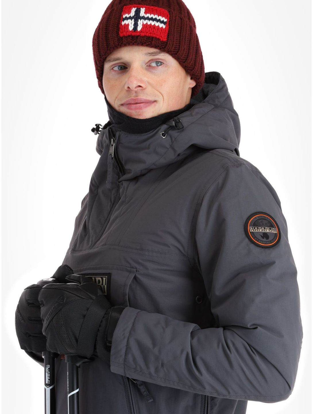 Napapijri, Rainforest Pocket 2 kurtka anorak mężczyźni Dark Grey Solid szary 