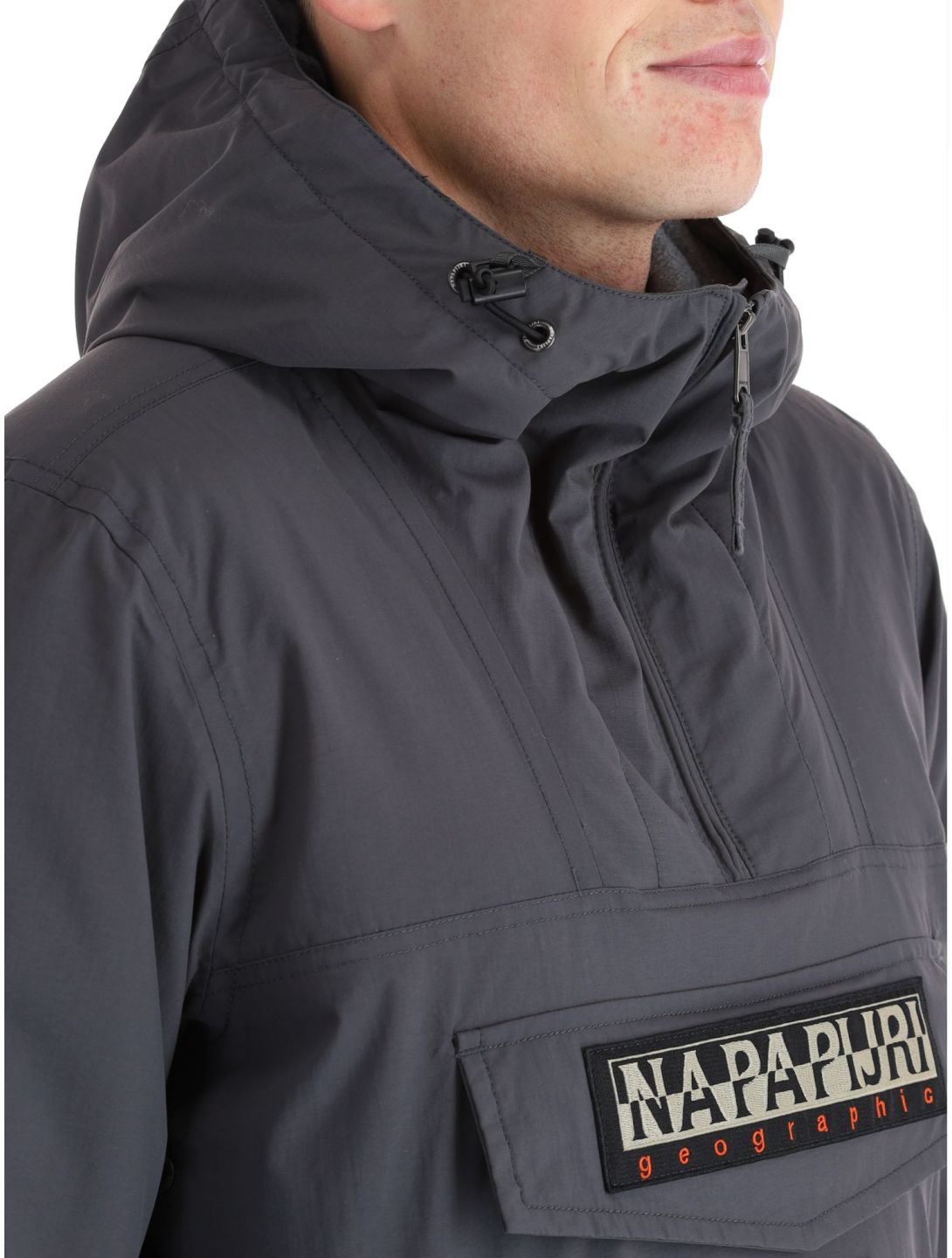 Napapijri, Rainforest Pocket 2 kurtka anorak mężczyźni Dark Grey Solid szary 