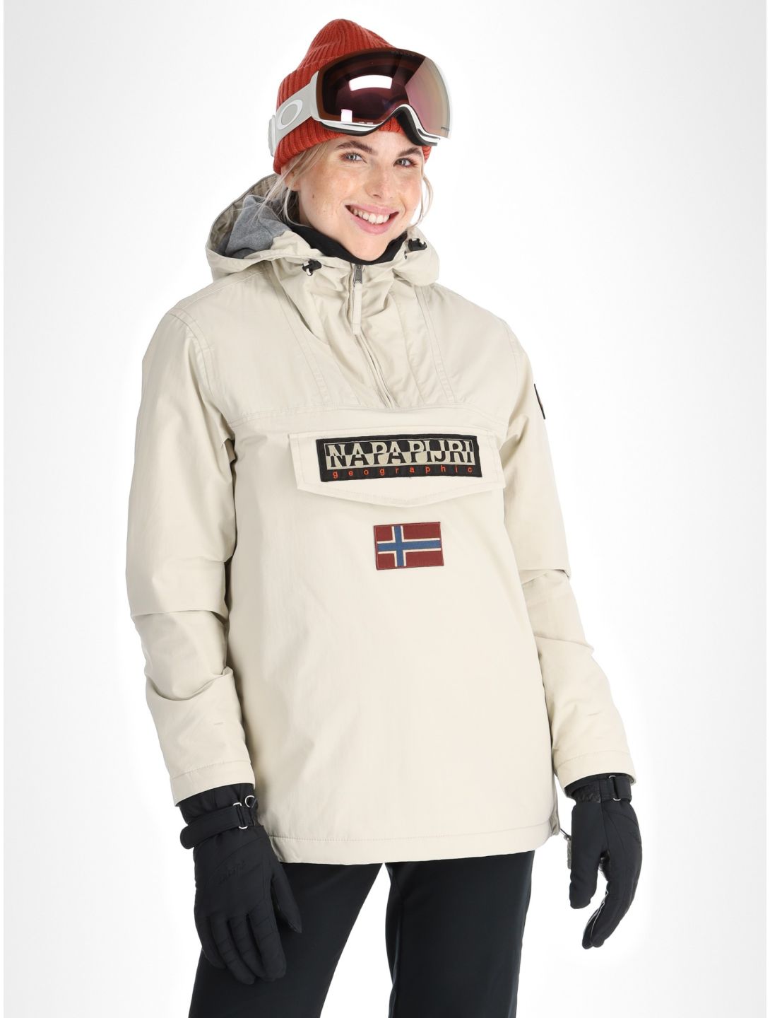 Napapijri, Rainforest W Winter 5 kurtka anorak kobiety Beige Silver beżowy 