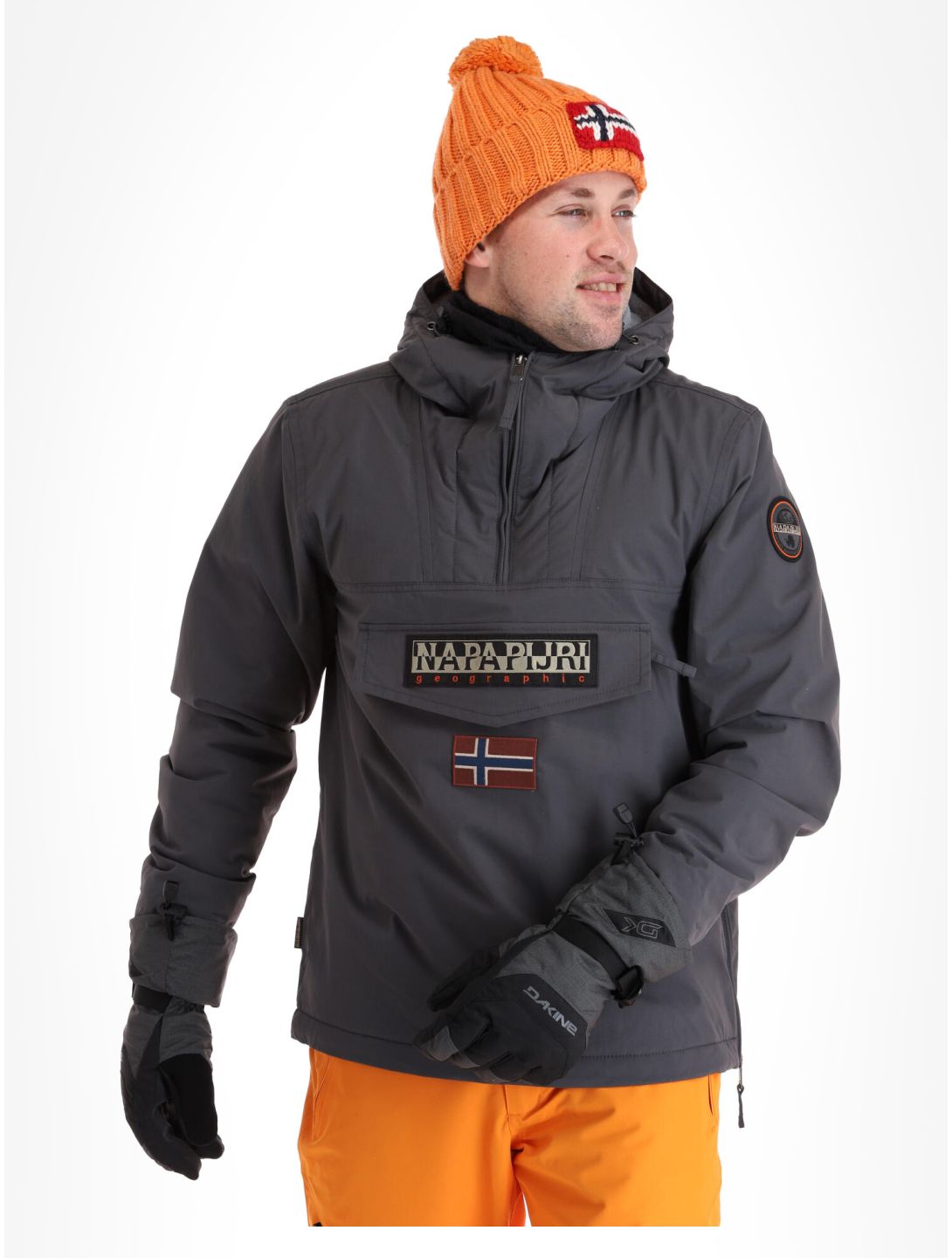 Napapijri, Rainforest Winter 3 kurtka anorak mężczyźni Dark Grey Solid szary 