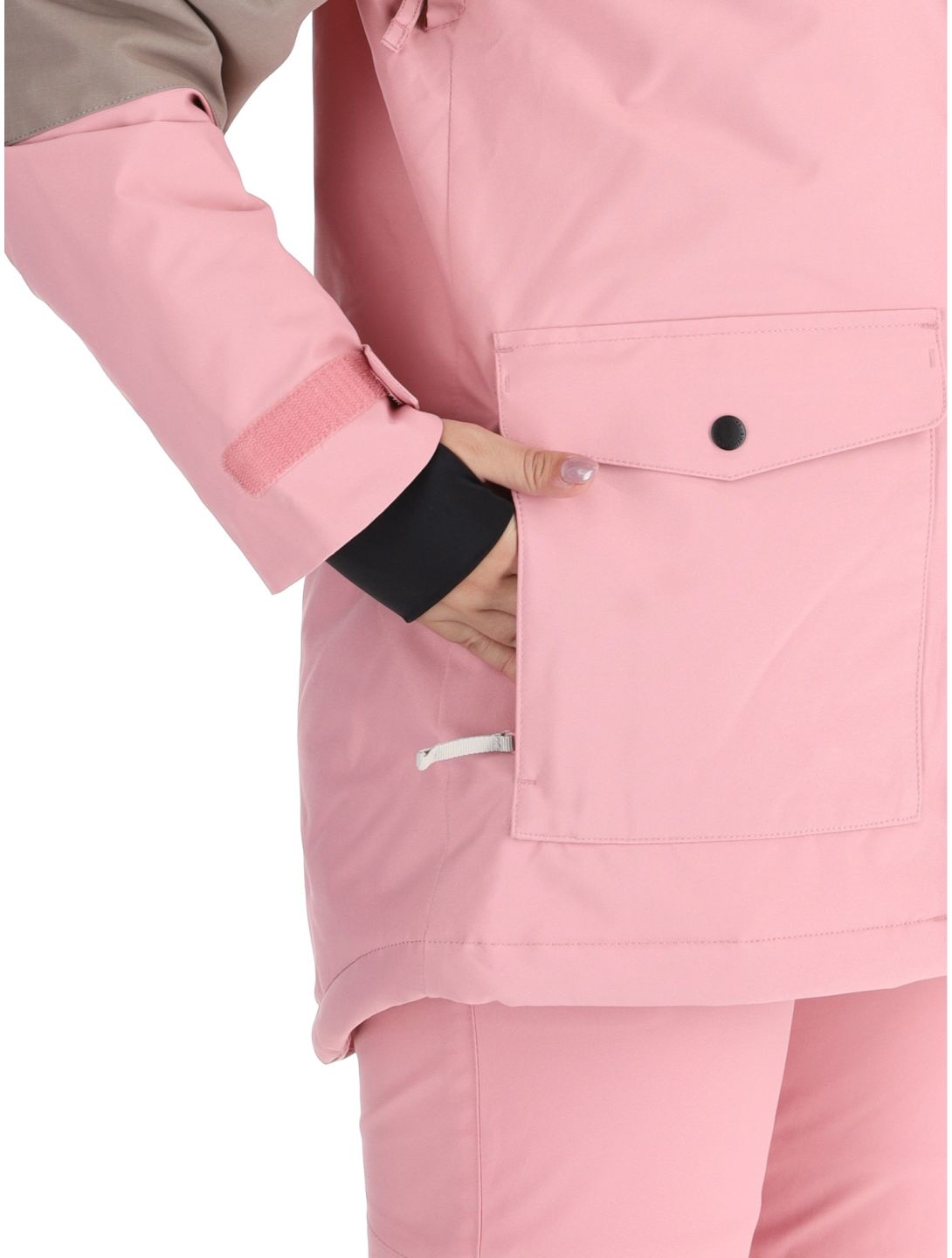 O'Neill, Utility Hybrid kurtka narciarska kobiety Genuine Pink Colour Block biały, brązowy, różowy 