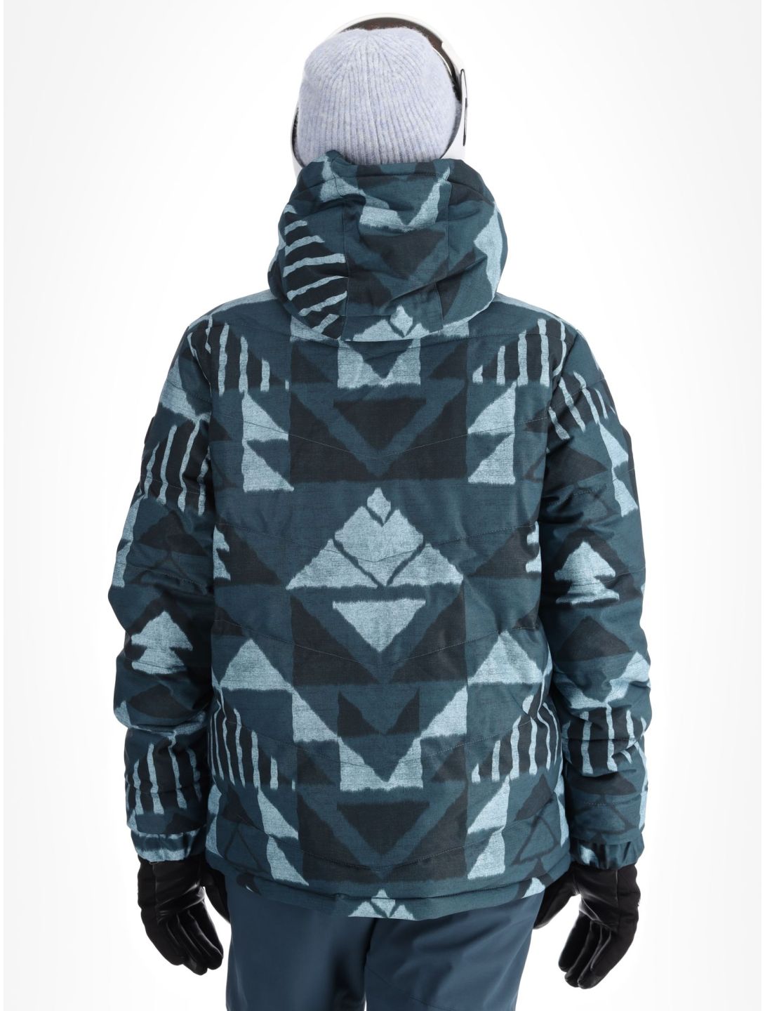 O'Neill, Z.E.N. Puffer Hybrid kurtka narciarska kobiety Blue Triangle Ikat niebieski 