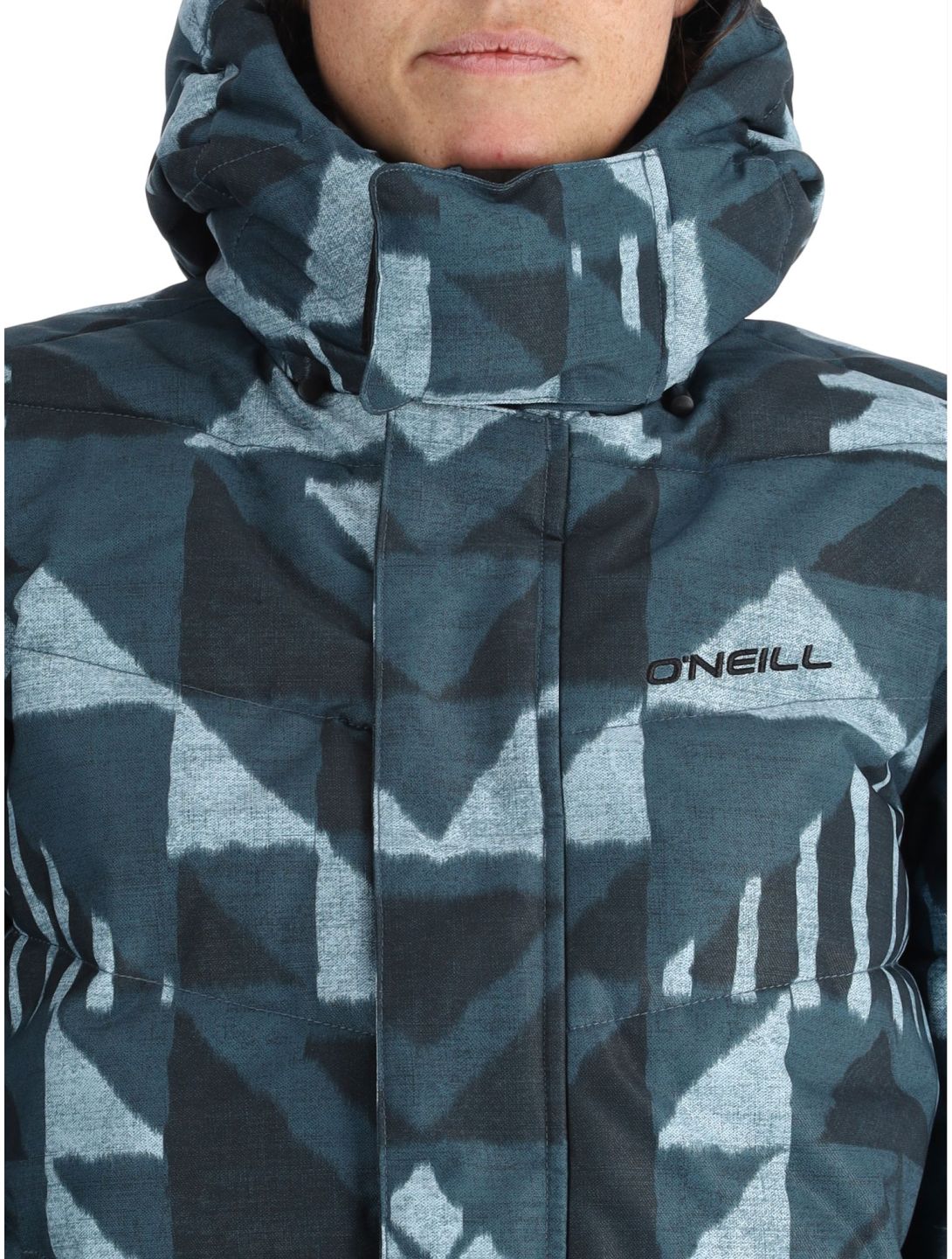 O'Neill, Z.E.N. Puffer Hybrid kurtka narciarska kobiety Blue Triangle Ikat niebieski 