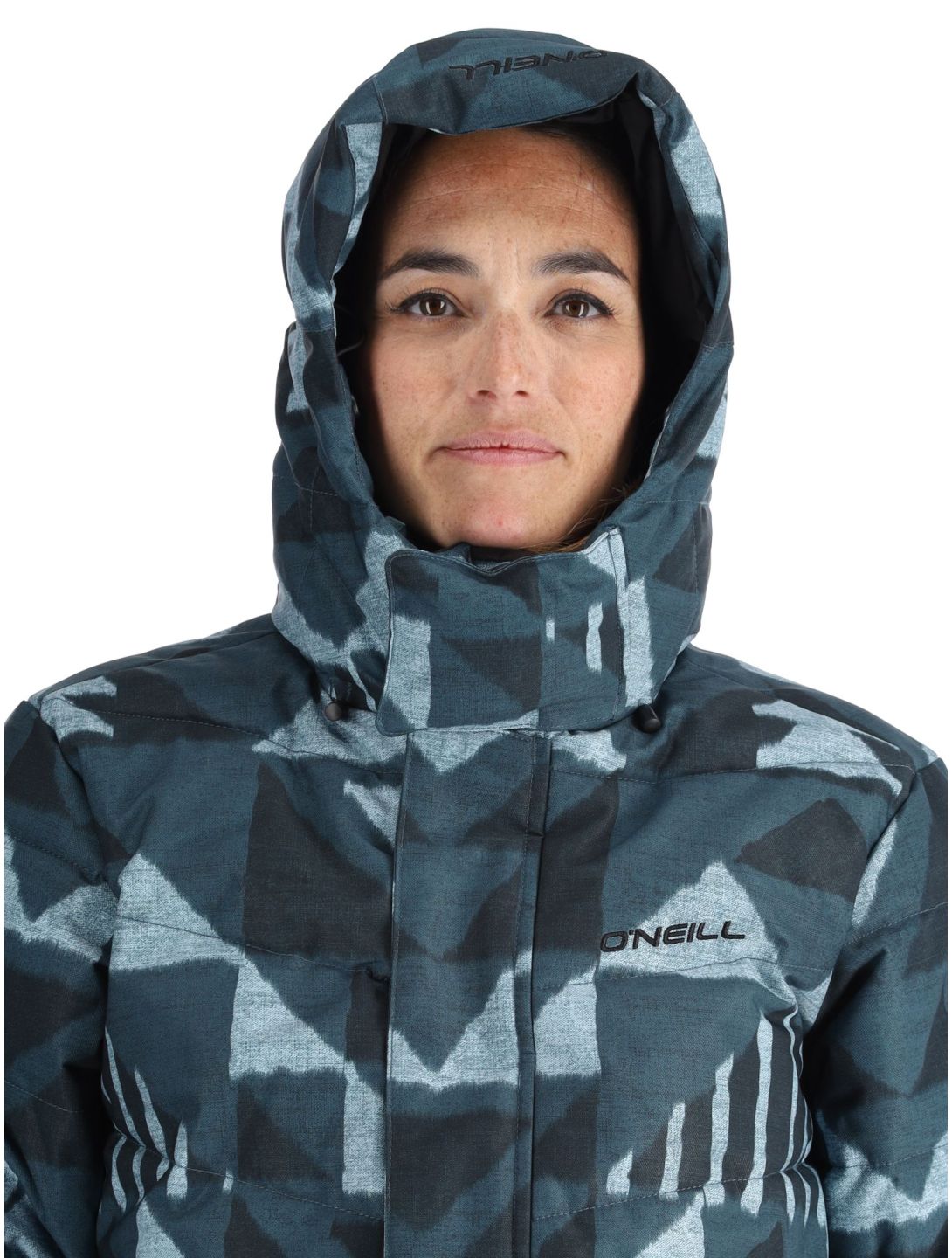 O'Neill, Z.E.N. Puffer Hybrid kurtka narciarska kobiety Blue Triangle Ikat niebieski 