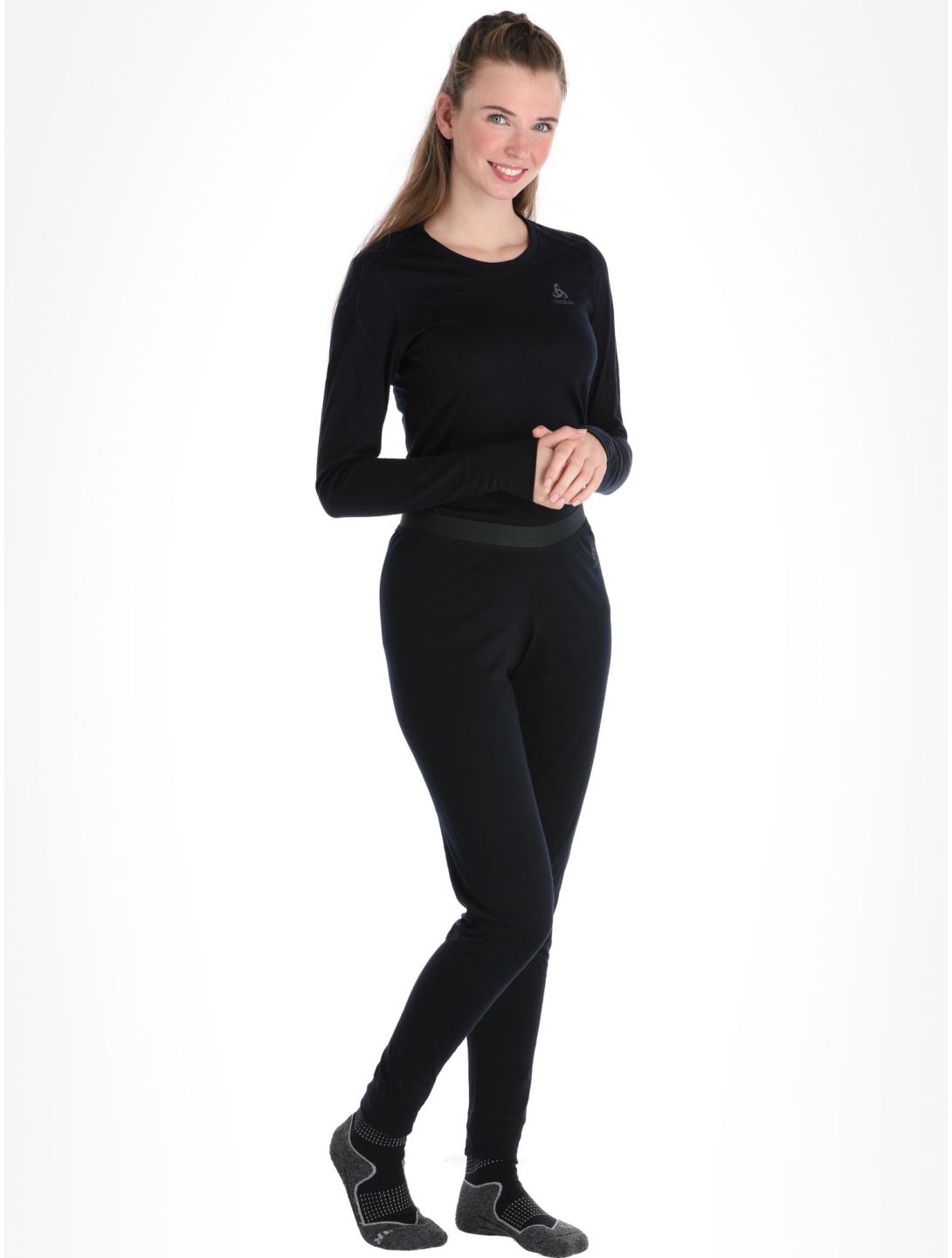 Odlo, Merino 200 spodnie termoaktywne kobiety Black czarny 