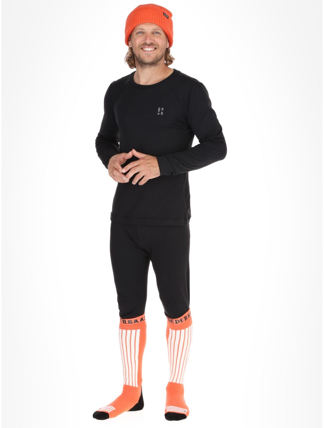 Poederbaas, Lightweight Baselayer koszulka termoaktywna mężczyźni Black czarny 