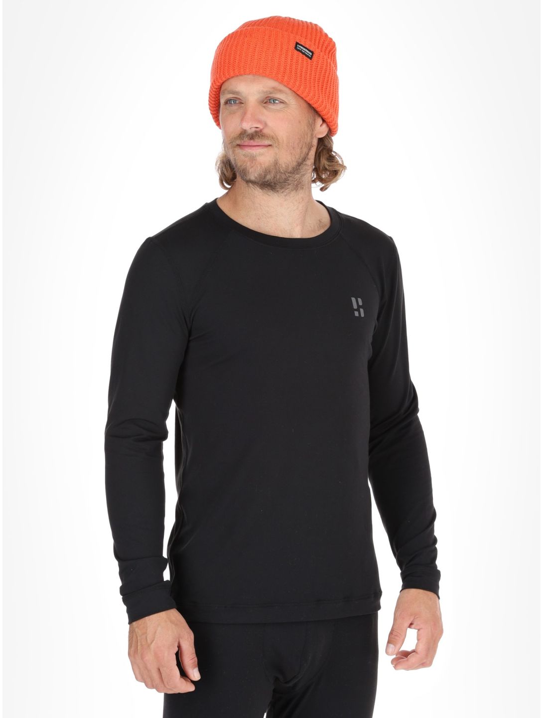 Poederbaas, Lightweight Baselayer koszulka termoaktywna mężczyźni Black czarny 