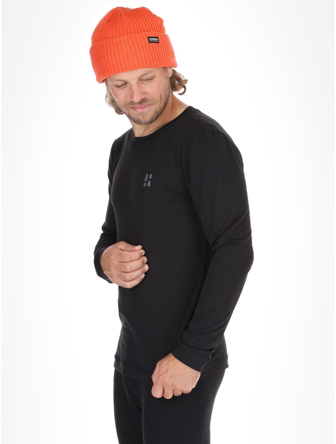 Poederbaas, Lightweight Baselayer koszulka termoaktywna mężczyźni Black czarny 