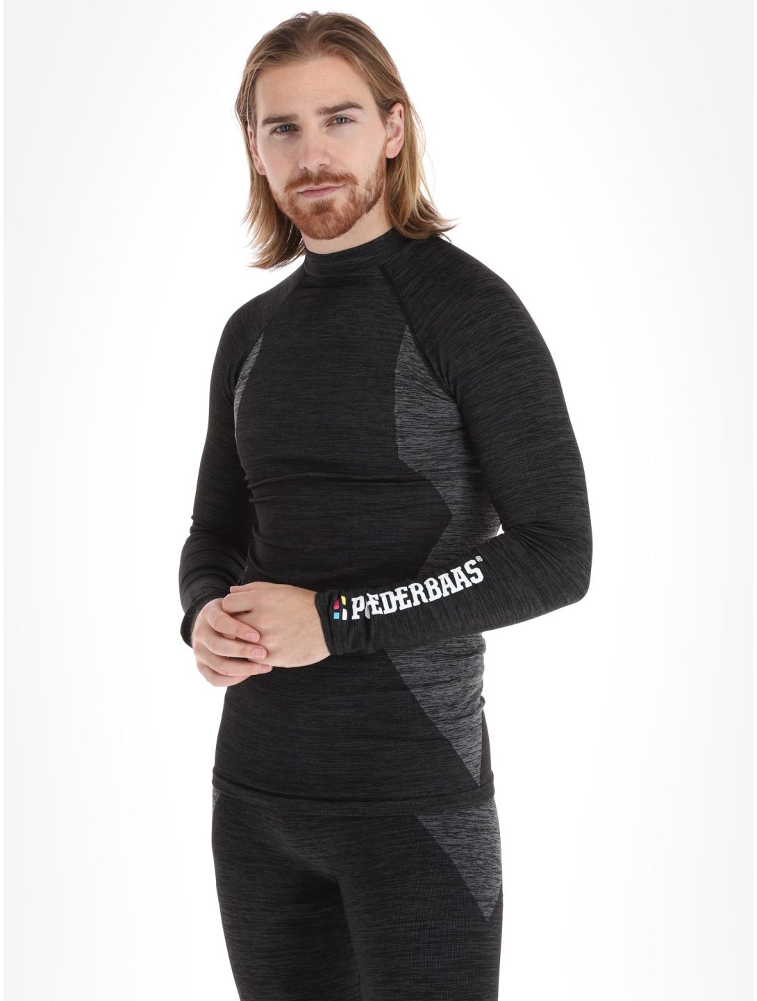 Poederbaas, Technical Thermo Longsleeve koszulka termoaktywna mężczyźni Black czarny 