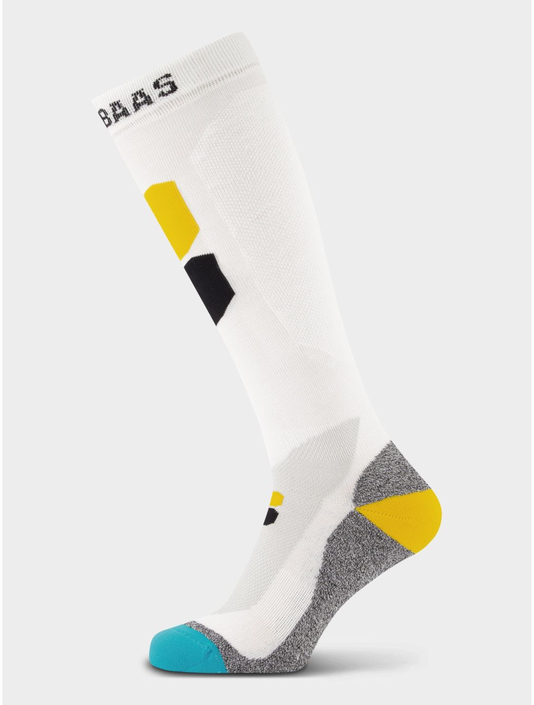 Poederbaas, Technical Ski Socks Bamboo Freeride skarpety narciarskie unisex White biały 