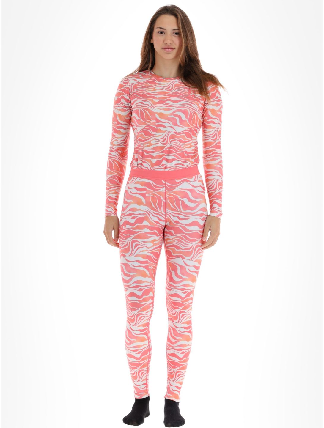 Poederbaas, Thermo Animal spodnie termoaktywne kobiety Zebra Pink różowy 