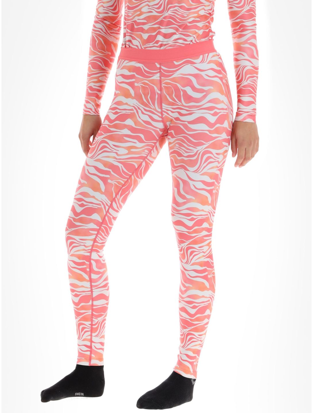 Poederbaas, Thermo Animal spodnie termoaktywne kobiety Zebra Pink różowy 