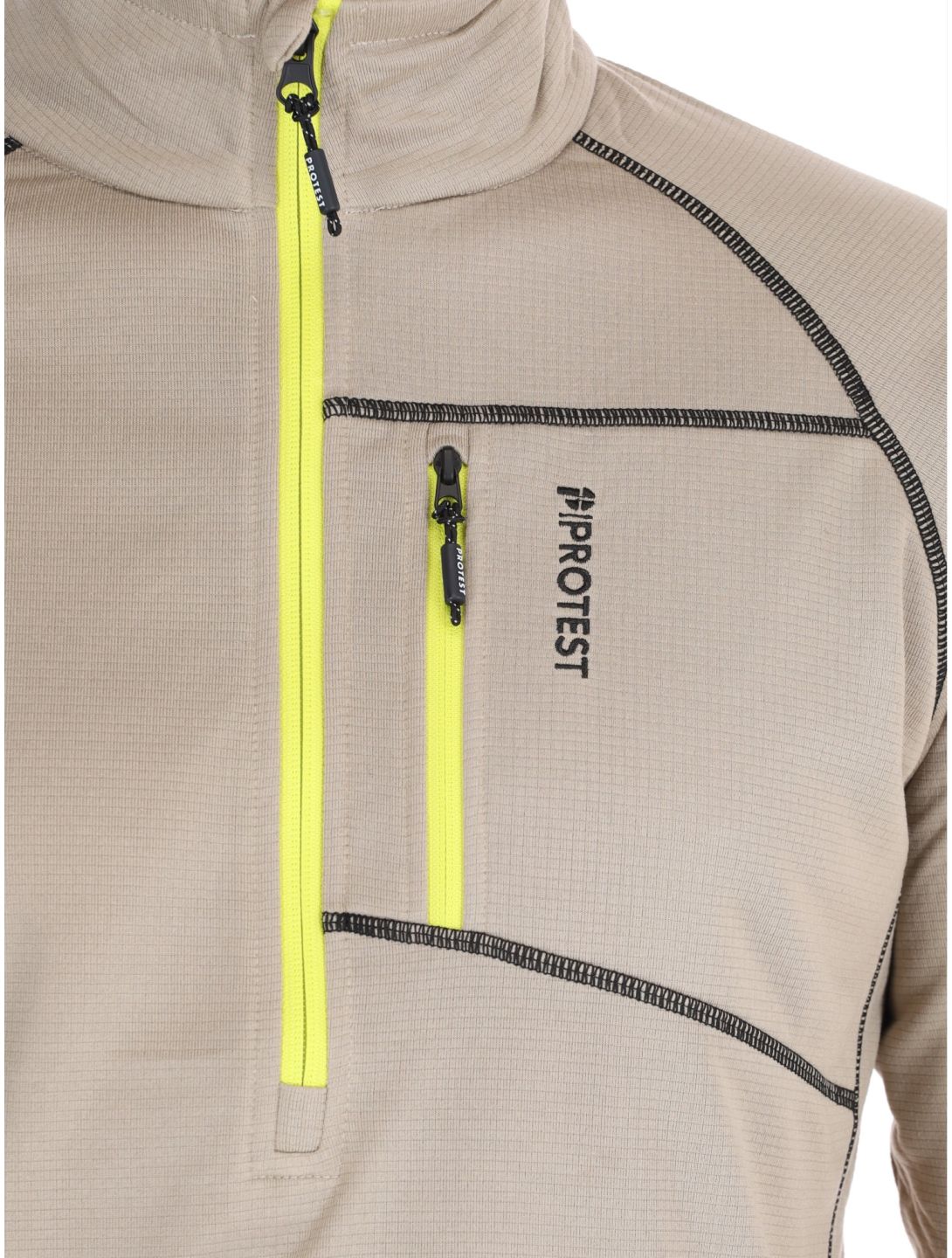 Protest, PRTKODY 1/4 zip bluza mężczyźni Bamboo Beige beżowy 