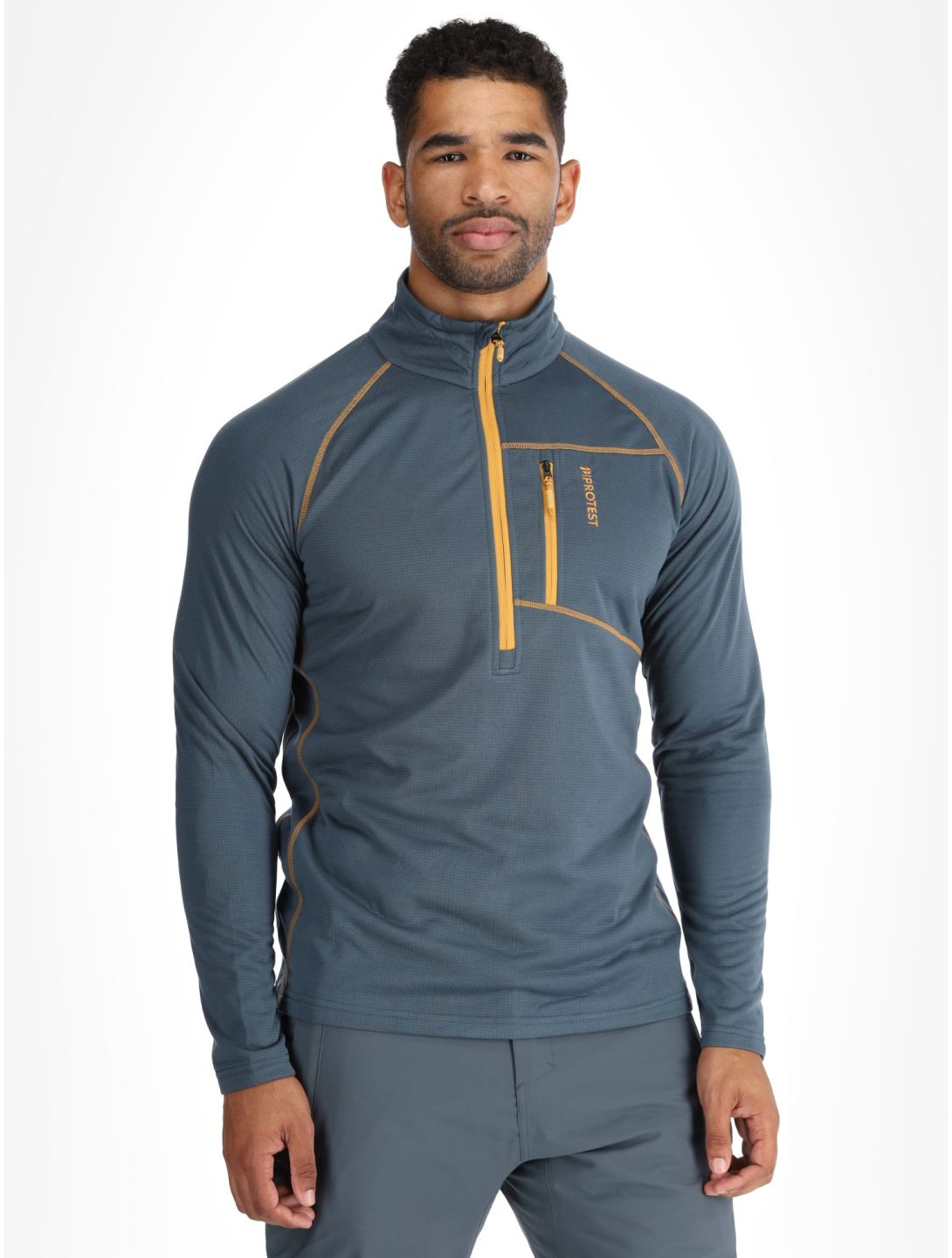 Protest, PRTKODY 1/4 zip bluza mężczyźni Yale Blue niebieski 