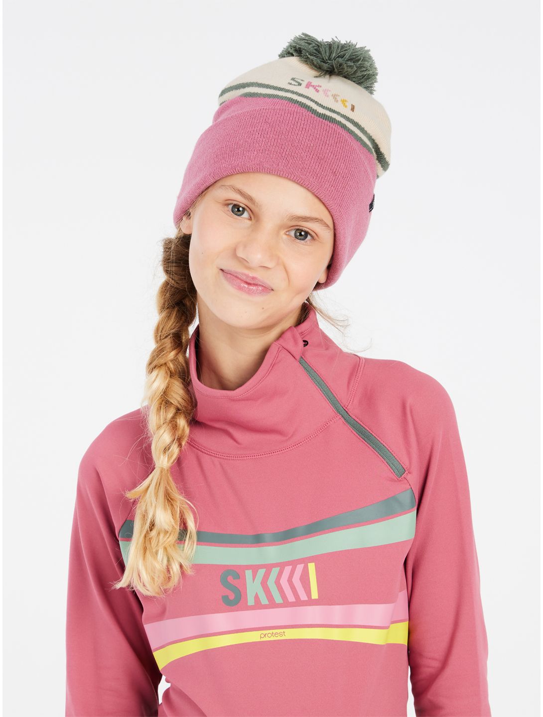 Protest, PRTTUTTI JR 1/4 zip bluza dzieci Rose Dust różowy 