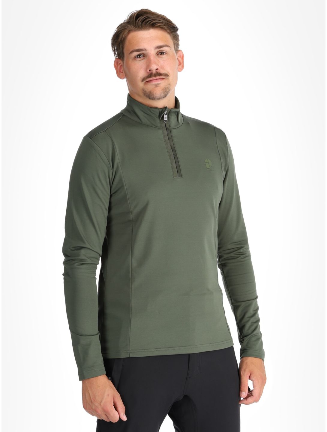 Protest, REWILL 1/4 zip top bluza mężczyźni Thyme zielony 