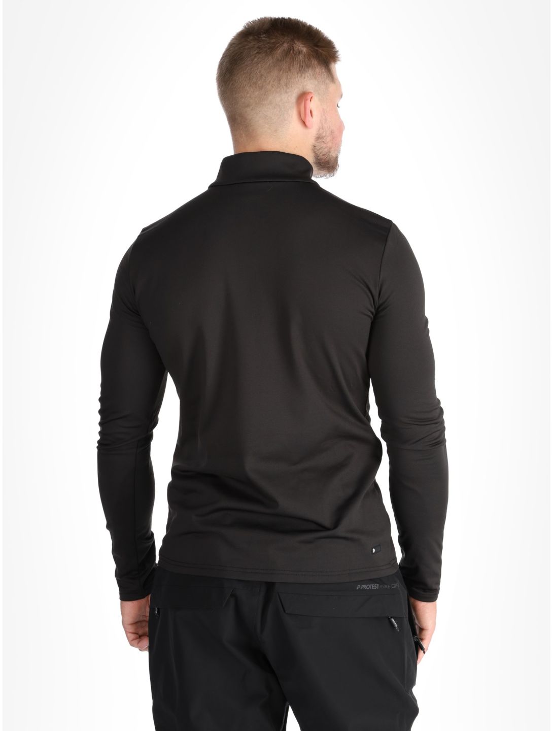 Protest, REWILL 1/4 zip top bluza mężczyźni True Black czarny 