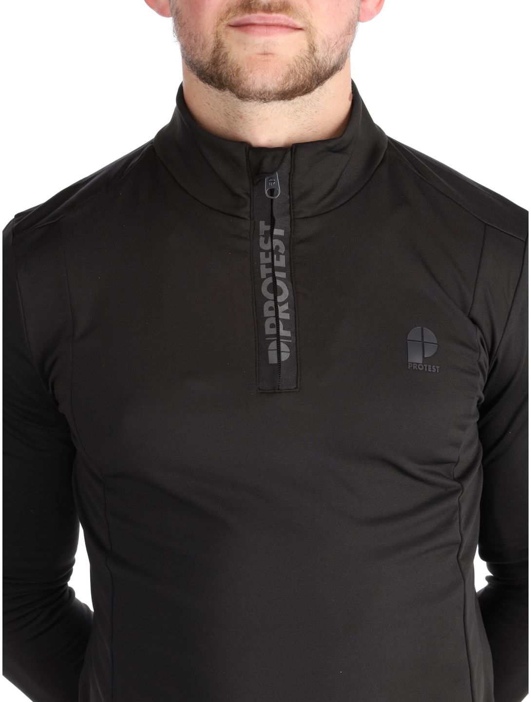 Protest, REWILL 1/4 zip top bluza mężczyźni True Black czarny 